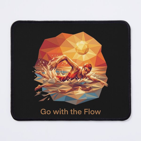 Item preview, Go with the Flow - Geometric Swimming Art designed and sold by Mania Graphix.
