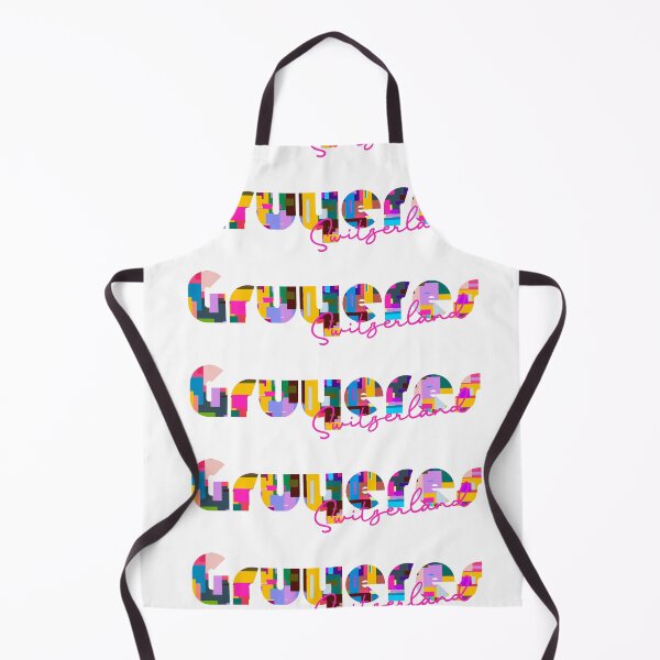 Item preview, Gruyères, Switzerland, Vibrant Abstract City Typography Art designed and sold by Wanderful-roads.