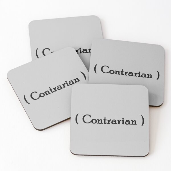 Item preview, Iconic Label - "Contrarian" Black Lettering designed and sold by cousinbessie.