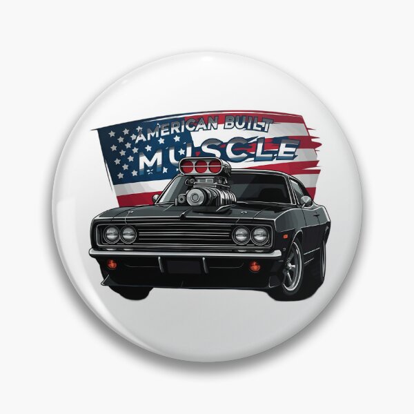 Item preview, American Built Muscle Car with Waving Flag designed and sold by chattsuede.