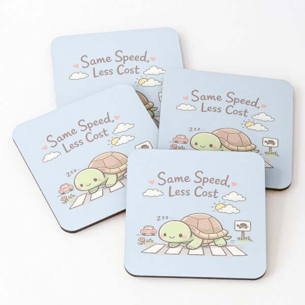 Item preview, Cute Slow Turtle Crossing | Cozy Pastel Aesthetic "Same Speed Less Cost" Funny Minimal Art designed and sold by PopCulturePixel.