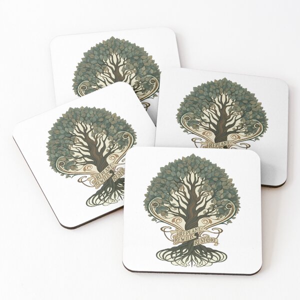 Item preview, Art Nouveau Replant Rewild Restore Tree of Life designed and sold by chattsuede.