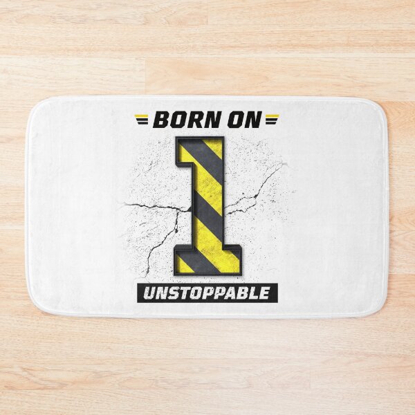 Item preview, Born on 1 Unstoppable – Birthday Number 1 Graphic, Motivational Grunge Design, Industrial Style designed and sold by amareshdas008.