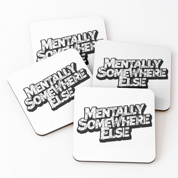 Item preview, Mentally Somewhere Else-Grunge Typography Quote. Aesthetic Introvert Mood Design.Streetwear Graphic design  designed and sold by Aarvya Fashion Club ( A.F.C ).
