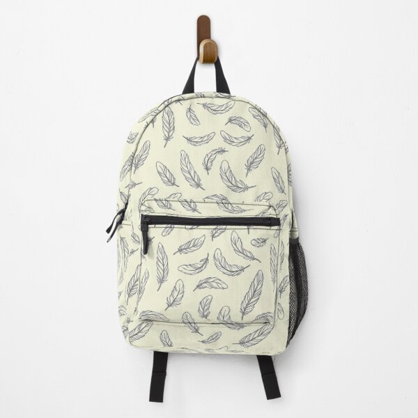 Item preview, Hand-Drawn Silver Feather Seamless Pattern on Black designed and sold by MT-Hub | Art for Every Soul.