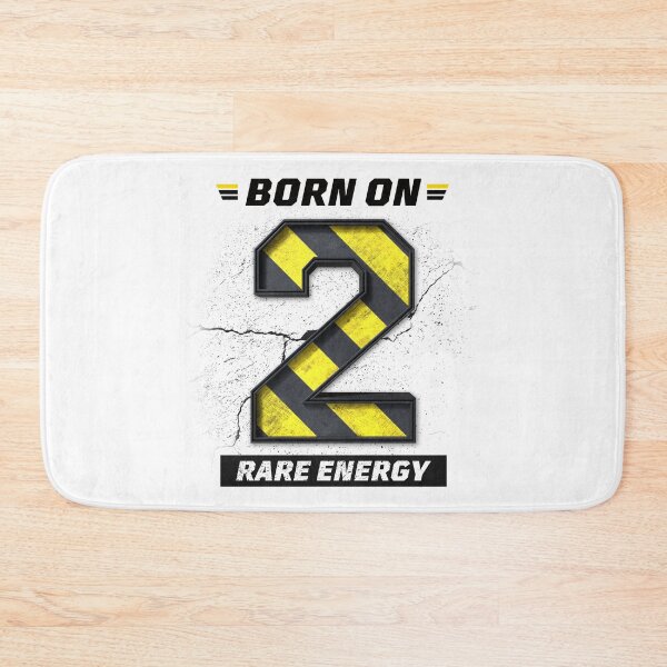 Item preview, Born on 2 Rare Energy – Birthday Number 2 Shirt, Unique Motivational Grunge Design, Industrial Black Yellow Graphic designed and sold by amareshdas008.