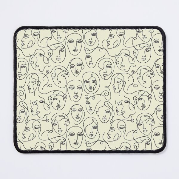 Item preview, Minimalist Continuous Line Art Face Abstract Seamless Pattern designed and sold by MT-Hub | Cute Aesthetic Art, Stickers & Phone Cases.