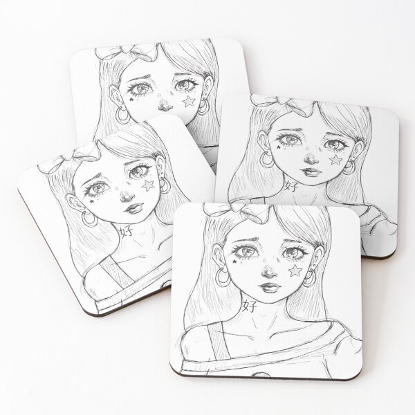 Item preview, Minimalist Aesthetic Girl Pencil Sketch - Original Line Art designed and sold by Ink&Soul.