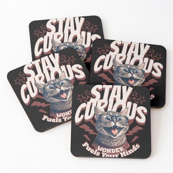 Item preview, Stay Curious Cat - Retro Wonder Fuels Your Minds Illustration designed and sold by GenZFashion000.