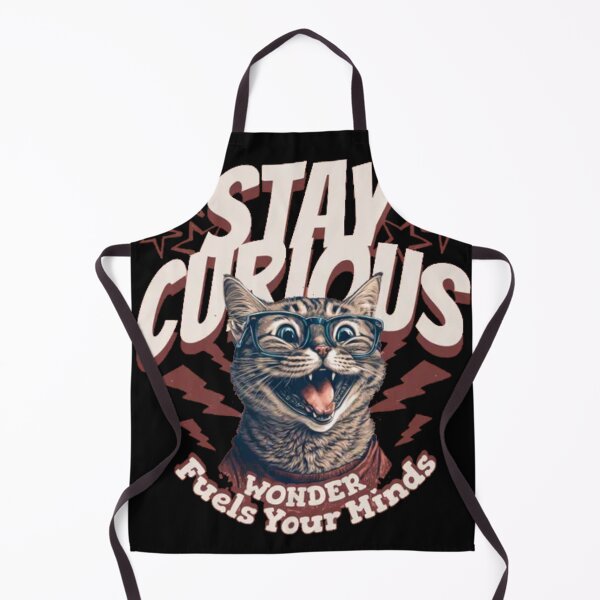 Item preview, Stay Curious Cat - Retro Wonder Fuels Your Minds Illustration designed and sold by GenZFashion000.