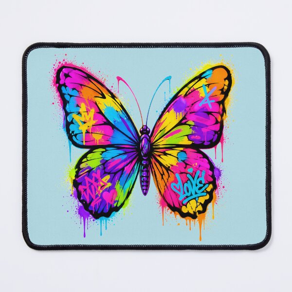Item preview, Colorful Graffiti Butterfly on White Background designed and sold by Sn1ver.