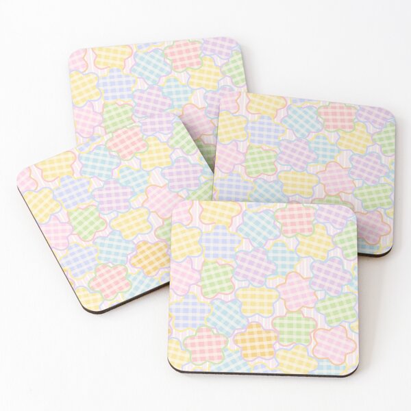 Item preview, Pastel Star Parades on Pink-White Stripe Background designed and sold by kindacute-shop.