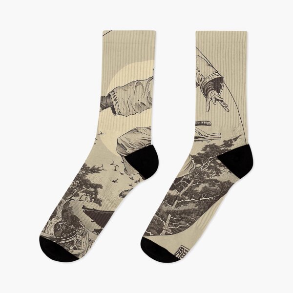 Item preview, Illustration of a ninja jumping onto the moon (Hokusai-style) designed and sold by whiteblackcat.
