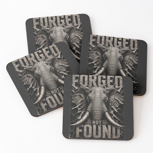 Item preview, Founder Forged Elephant Industrial Grit Monochromatic Wall Art designed and sold by SavannaStrikes.