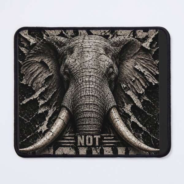 Item preview, Founder Forged Elephant Industrial Grit Monochromatic Wall Art designed and sold by SavannaStrikes.