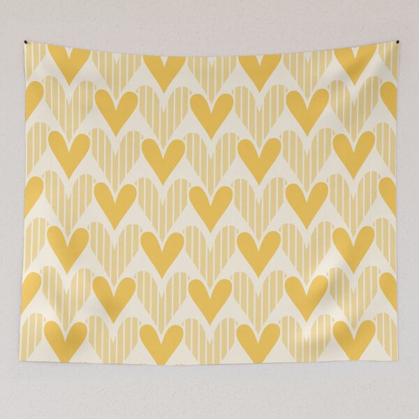 Item preview, Yellow hearts seamless pattern designed and sold by Mint + Midnight.