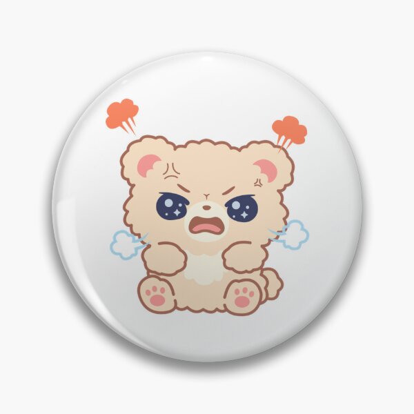 Item preview, Cute Angry Pastel Bear Cartoon Illustration designed and sold by VioArtCreations.