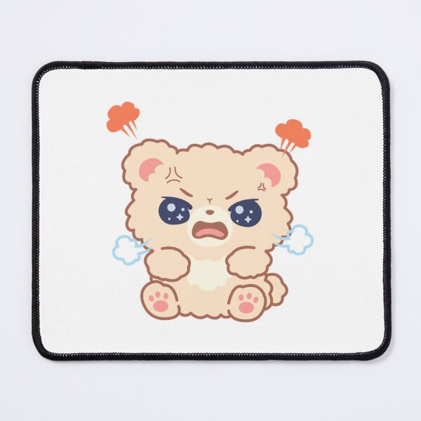 Item preview, Cute Angry Pastel Bear Cartoon Illustration designed and sold by VioArtCreations.