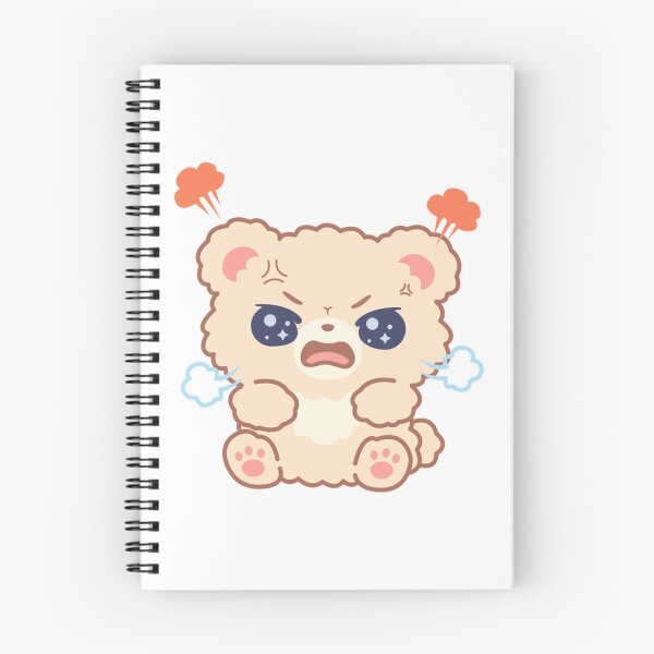 Item preview, Cute Angry Pastel Bear Cartoon Illustration designed and sold by VioArtCreations.