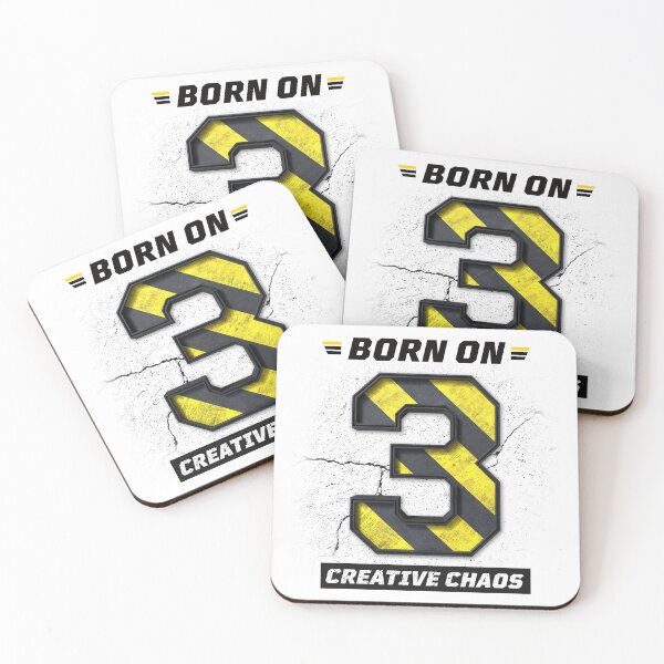 Item preview, Born on 3 Creative Chaos – Birthday Number 3 Shirt, Artist Graphic, Grunge Industrial Streetwear Design designed and sold by amareshdas008.