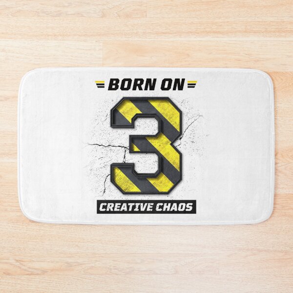 Item preview, Born on 3 Creative Chaos – Birthday Number 3 Shirt, Artist Graphic, Grunge Industrial Streetwear Design designed and sold by amareshdas008.