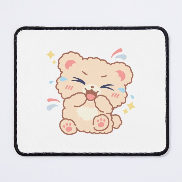 Item preview, Cute Laughing Bear Kawaii Cartoon Illustration designed and sold by VioArtCreations.