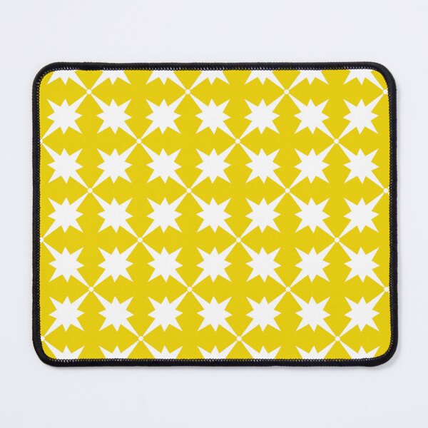 Item preview, Yellow and white starry seamless pattern designed and sold by Mint + Midnight.
