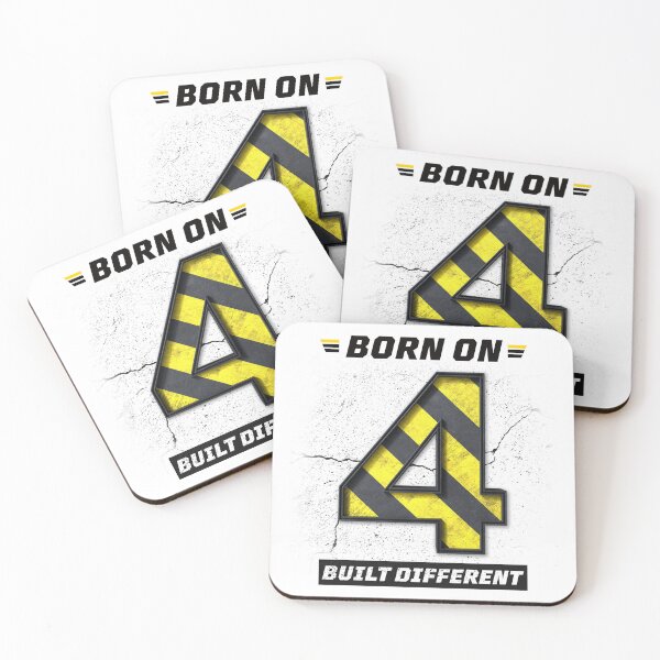 Item preview, Born on 4 Built Different – Birthday Number 4 Shirt, Motivational Discipline Design, Industrial Grunge Streetwear designed and sold by amareshdas008.