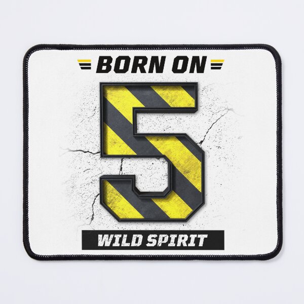Item preview, Born on 5 Wild Spirit – Birthday Number 5 Shirt, Adventure Lifestyle Graphic, Grunge Industrial Streetwear Design designed and sold by amareshdas008.