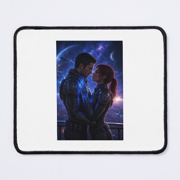 Item preview, Across the Stars | Sci-Fi Space Romance Poster | Emotional Cosmic Connection Art designed and sold by Echoes of the Void .