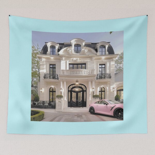 Item preview, French Dream Mansion – Elegant Baroque House with Pink Convertible designed and sold by AiHouses.