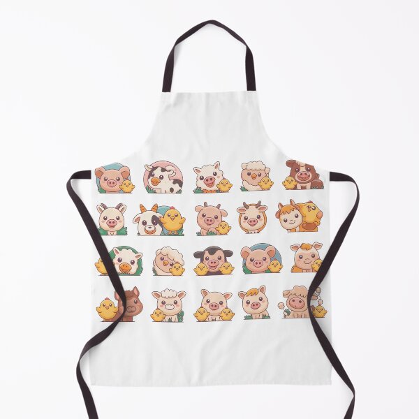 Item preview, Cute Farm Animals Chibi Sticker Pack - Kawaii Baby Pig, Cow, Sheep, and Chick Friends designed and sold by Picasfarmer.