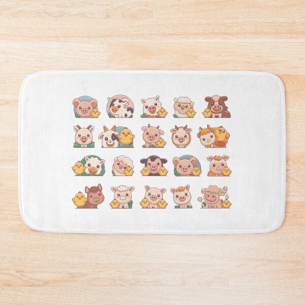 Item preview, Cute Farm Animals Chibi Sticker Pack - Kawaii Baby Pig, Cow, Sheep, and Chick Friends designed and sold by Picasfarmer.