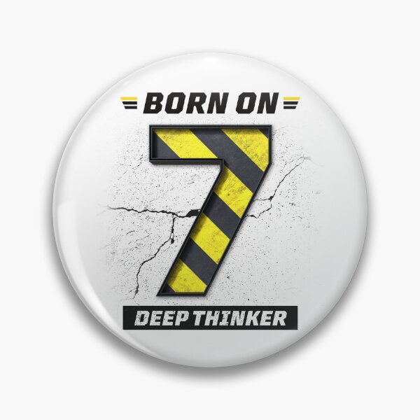 Item preview, Born on 7 Deep Thinker – Birthday Number 7 Shirt, Introvert Intelligence Design, Grunge Industrial Streetwear designed and sold by amareshdas008.