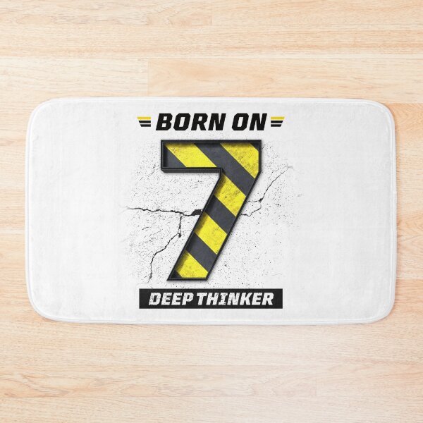 Item preview, Born on 7 Deep Thinker – Birthday Number 7 Shirt, Introvert Intelligence Design, Grunge Industrial Streetwear designed and sold by amareshdas008.