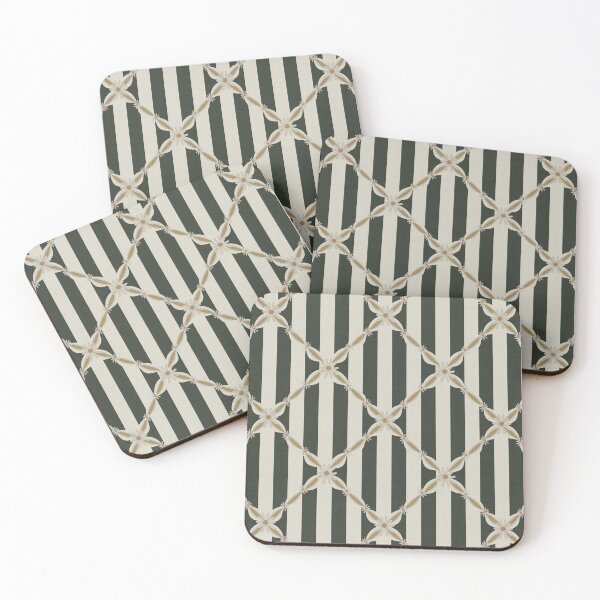 Item preview, Happy Daisy Trellis And Stripe. designed and sold by SalsySafrano.