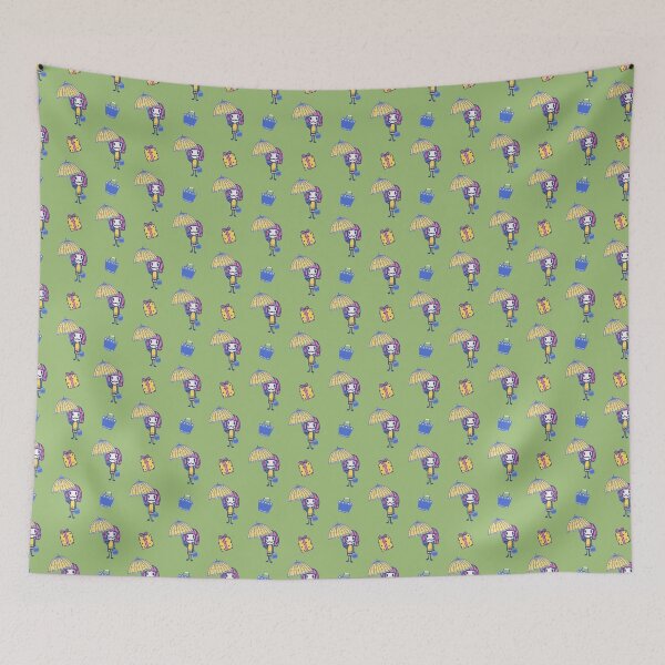 Item preview, Cute Girl with Umbrella Seamless Pattern designed and sold by thanratdesign.