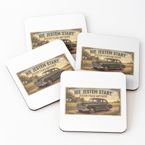 Item preview, Vintage Car "Not Old, Just Antique" Polish Sticker designed and sold by KrisGraphic45.