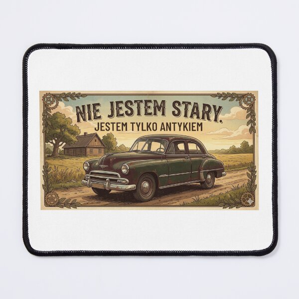 Item preview, Vintage Car "Not Old, Just Antique" Polish Sticker designed and sold by KrisGraphic45.