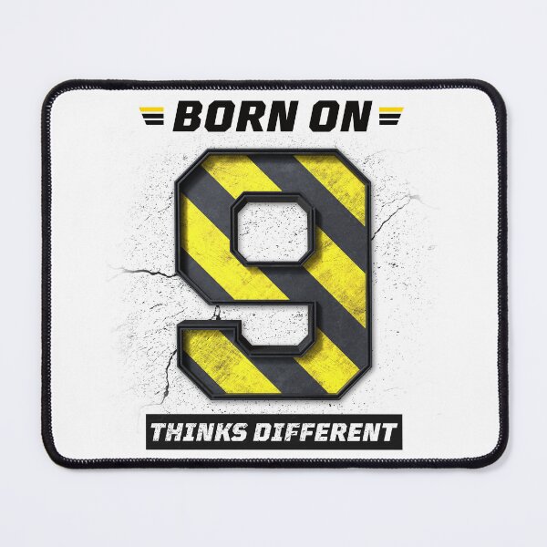 Item preview, Born on 9 Think Different – Birthday Number 9 Shirt, Unique Mindset Design, Grunge Industrial Streetwear designed and sold by amareshdas008.