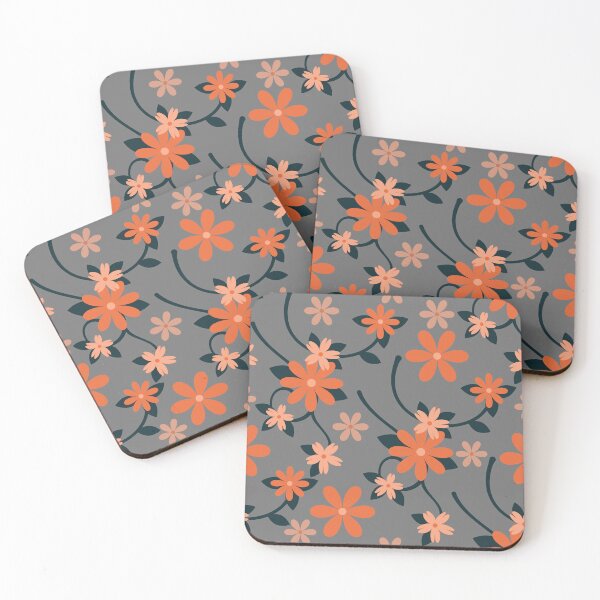 Item preview, Retro Orange Floral Seamless Pattern Design designed and sold by NadDot.