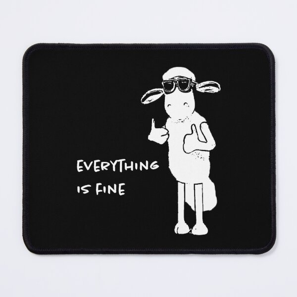 Item preview, #whatisniche everything is fine in black designed and sold by whatisniche.