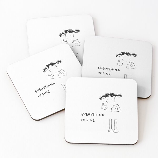 Item preview, #whatisniche everything is fine in white designed and sold by whatisniche.