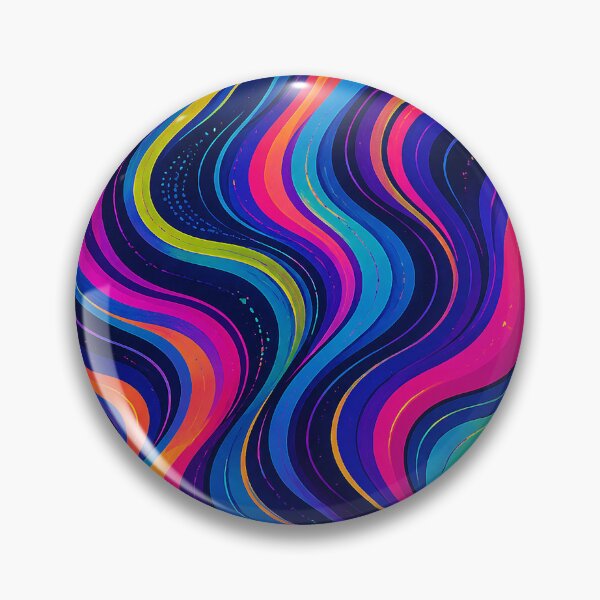 Item preview, Neon Flow Wave Pattern – Vibrant Retro Color Swirl Design designed and sold by GMACgraphicsCo.