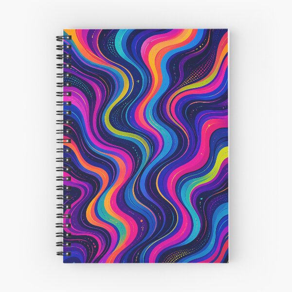 Item preview, Neon Flow Wave Pattern – Vibrant Retro Color Swirl Design designed and sold by GMACgraphicsCo.