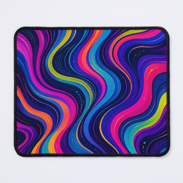 Item preview, Neon Flow Wave Pattern – Vibrant Retro Color Swirl Design designed and sold by GMACgraphicsCo.