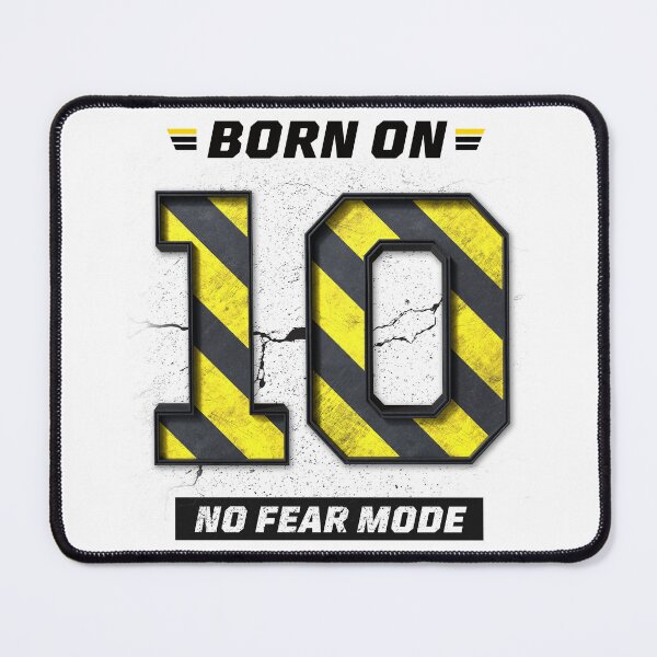 Item preview, Born on 10 No Fear Mode – Birthday Number 10 Shirt, Bold Motivational Graphic, Grunge Industrial Streetwear designed and sold by amareshdas008.