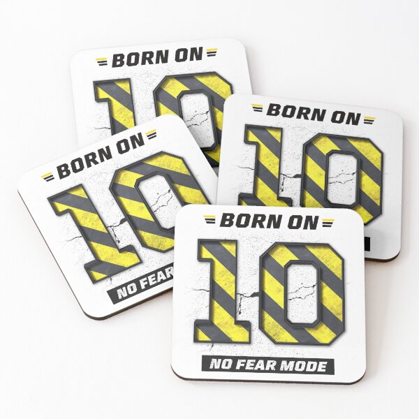 Item preview, Born on 10 No Fear Mode – Birthday Number 10 Shirt, Bold Motivational Graphic, Grunge Industrial Streetwear designed and sold by amareshdas008.