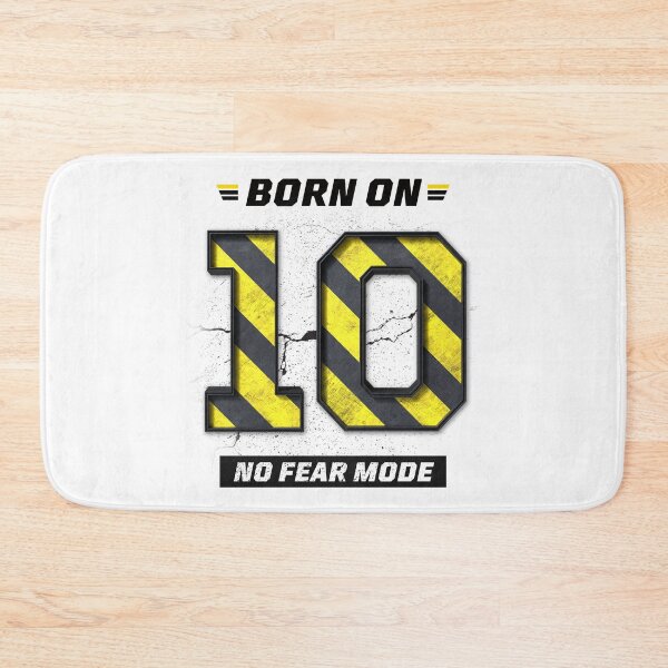 Item preview, Born on 10 No Fear Mode – Birthday Number 10 Shirt, Bold Motivational Graphic, Grunge Industrial Streetwear designed and sold by amareshdas008.