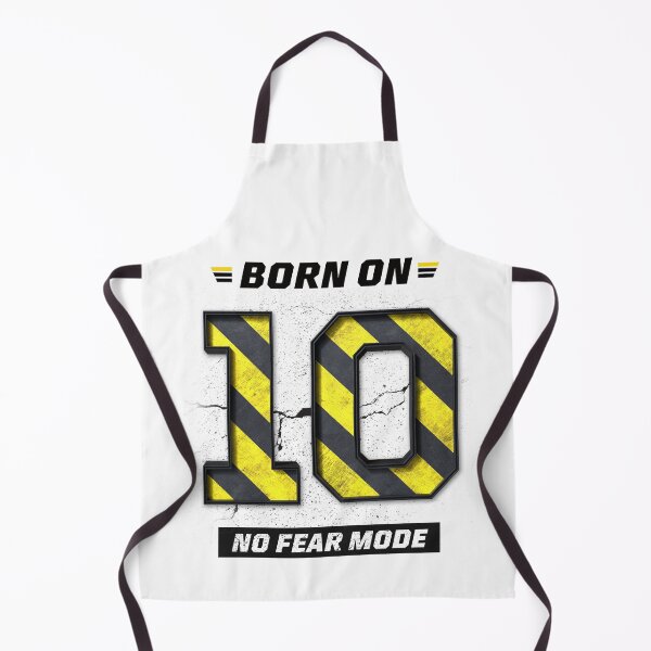Item preview, Born on 10 No Fear Mode – Birthday Number 10 Shirt, Bold Motivational Graphic, Grunge Industrial Streetwear designed and sold by amareshdas008.